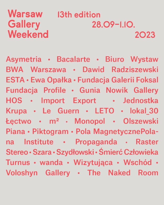 Warsaw Gallery Weekend 2023r